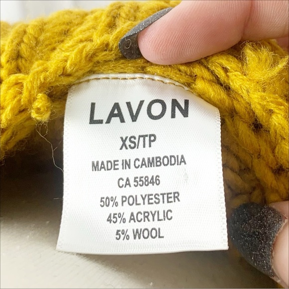 ⭐️ Lavon Mustard Yellow Chunky Knit Turtleneck Sweater | XS | NWOT ⭐️ - Picture 9 of 10